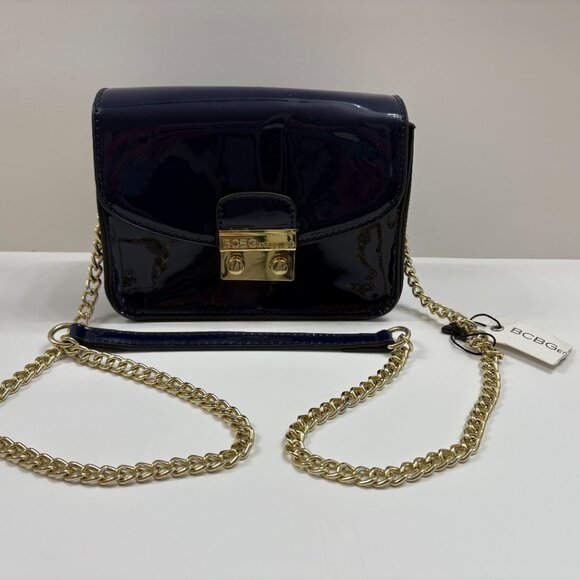 BCBG Generation - Milly Navy Blue Crossbody Bag Purse- Vegan Patent Leather - NW - Picture 5 of 9